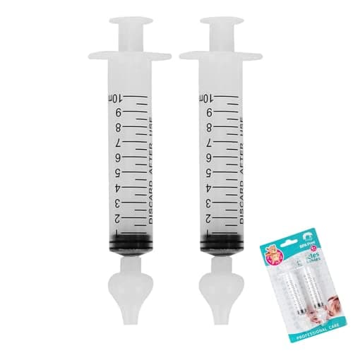 2 Pcs Nasale Bebe, Mouche-bébé, Portable Irrigateur Nasal 10ml, Irrigation Nasale, avec Embout d'Aspiration Nasale en Silicone Nettoyable Réutilisable, Sûr et Confortable