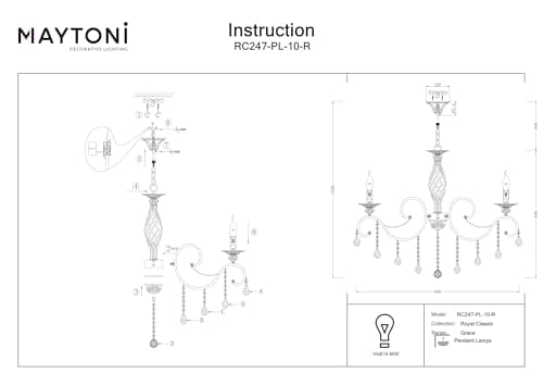 MAYTONI DECORATIVE LIGHTING Lustre Grace