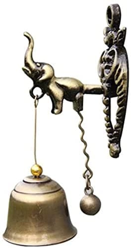 Fay Bless Cloche pour ouverture de porte, sonnette de magasin, clochettes de Shopkeepers en alliage + fer, 11 cm (éléphant)
