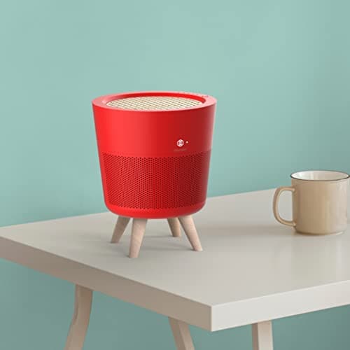 IMUNSEN M-002R Purificateur d'air avec filtre en bois de cyprès, filtre HEPA véritable H13, 100% sans ozone, Fabriqué en Corée - Rouge