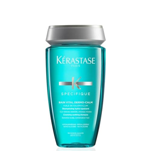 KÉRASTASE Spécifique - Bain Vital Dermo-Calm - Shampoing Doux Hydra-Apaisant - Protège & Apaise - Huile de Calophyllum - Cuir Chevelu Sensible & Cheveux Mixtes - 250 ml
