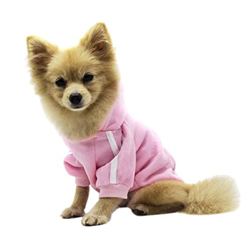 Ducomi Sweat à Capuche pour Chien 100% Coton - Manteau pour Petit, Moyen et Grand Chiens, Chihuahua, Bouledogue Français, Labrador, Pitbull et Amstaff, Pull Confortable (Rose, XL)