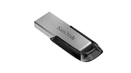 SanDisk Ultra Flair 128 Go Flash Drive, Clé USB, des vitesses allant jusqu'à 150 Mo/s, USB 3.0, Protection par mot de passe, Un boîtier en métal élégant et resistant, Argent/Noir