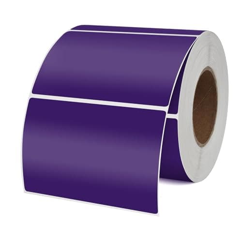 YIKIADA Lot de 500 étiquettes autocollantes en vinyle - Violet - 50 x 76 mm - Étanche - Pour déménagement, bureau, entrepôt, maison