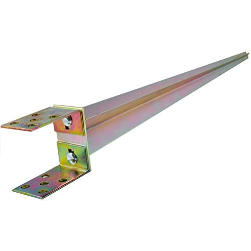 Support de poteau à enfoncer 0-120 mm 40-160 mm x 750 mm - Support de poteau de clôture - Douille de sol - Support de poteau en L - Douille de sol galvanisée dorée (douille à enfoncer en U 0-120 [mm])