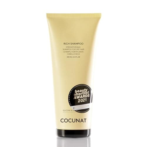 COCUNAT - Shampooing Rich - Cheveux Secs, Frisés, Abîmés ou Colorés - Maintient L'hydratation Et Revitalise les Fibres - Pointes Ouvertes Sans Sulfate ni Silicone - Méthode Curly - 200 ml