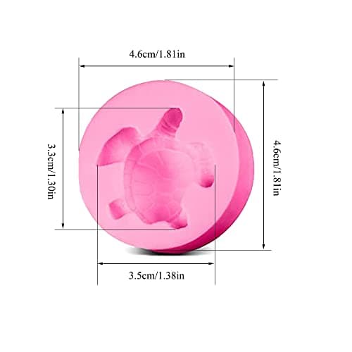 4 Pièces Moule Silicone Tortue Moules À Fondant Animaux Moulle Silicone Patisserie 3D Animal Tortue Silicone 3D Moules de Cuisson pour Décorer des Gelée Chocolat Gâteaux Bonbons