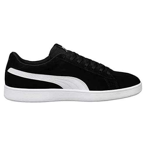 PUMA Smash V2, Baskets Mixte, Puma Noir Puma Blanc Puma Gris Métallisé, 43 EU