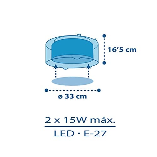 Dalber Plafonnier enfant Planets planètes système solaire Bleu, 41346, E27