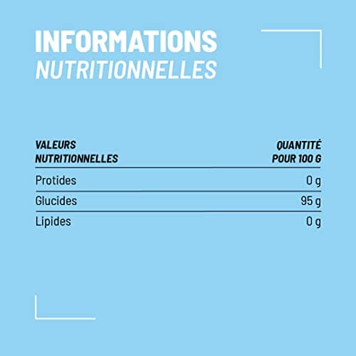 Nutripure - Maltodextrine Bio 100% Pure - 95g de Glucides - 1 kg | Boisson d'Endurance & Récupération - Booster d'Energie - Effort Long & Intense - Sans OGM - Vegan - 20 Jours - Made in France