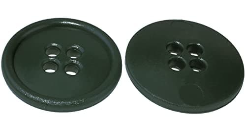 AERZETIX - C56522 - Lot de 100 Boutons à coudre ronds Ø20x3 mm à 4 trous - couleur vert sapin 32L L32 - en plastique - ouverture 3 mm - mercerie couture vêtements mode tricot décoration