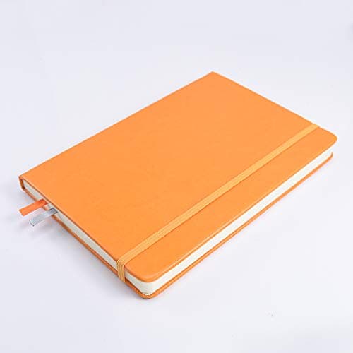 Guissi Carnet de notes classique à grille pointillée - Couverture rigide - Format A5-100 g/m2 - Papier épais sans acide - Avec fine poche intérieure en similicuir - Fournitures de bureau et