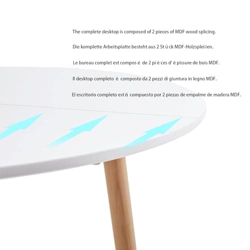 DORAFAIR Table et Chaises Salle Manger,Ensemble Table et 4 chaises,Table Ronde 80 * 80cm et 4 Chaise Scandinave Blanc