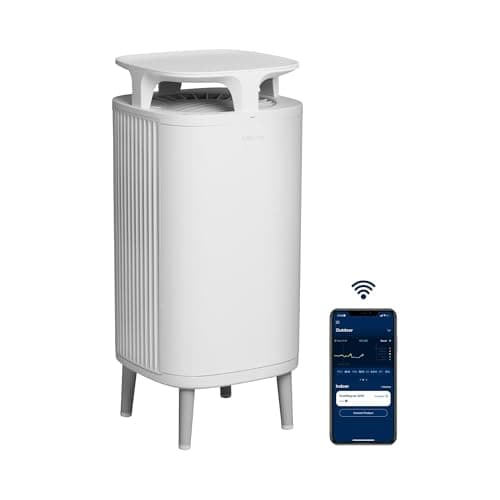 BLUEAIR Purificateur d'air Blueair DustMagnet 5210i, purificateur filtre à air HEPA SilentTM, système de filtration pour purifier jusqu'à 48 m2, blanc
