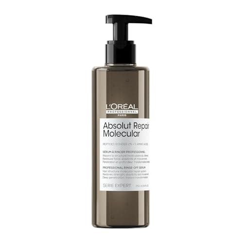 L'OREAL PROFESSIONNEL - Absolut Repair Molecular - Cheveux Très Abîmés, Raides à Bouclés - Traitement Moléculaire & Instantané - 3x Plus de Force