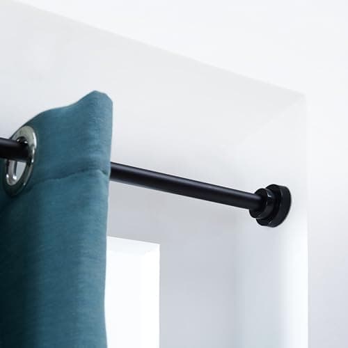 ACAZA - Tringle Rideau Extensible de 125 à 220 cm - Sans percage - Autobloquante - Tringle Telescopique sans Percage - Noir