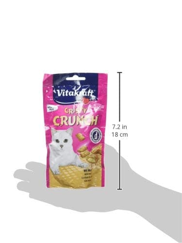 VITAKRAFT- Crispy Crunch Classic, Friandises pour Chats, Snack Croustillant Au Malt, en Sachet Refermable, sans Sucres Ajoutés (1X 60G)