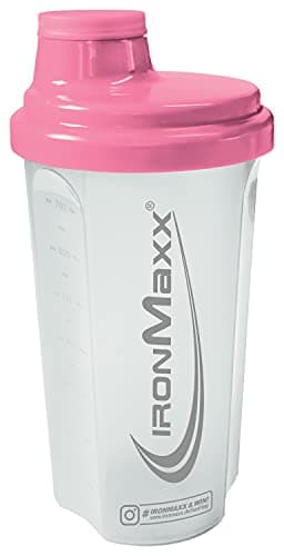 IronMaxx Shaker à protéines - Blanc Gelé Rose 700 ml | Shaker à protéines avec bouchon rotatif, passoire & échelle de mesure | anti-fuite, lavable au lave-vaisselle & sans plastifiant BPA & DEHP