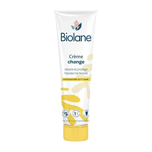 BIOLANE - Creme change bebe dermo pédiatrie - Siège Bébé - Protège et répare les irritations - Soin pour la peau - 98% Ingrèdients Naturels - Tube 100ml - Fabriqué en France