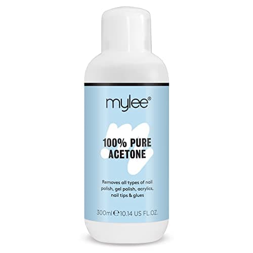 Mylee Acétone 100 % Pure Dissolvant Pour Ongles De Qualité Supérieure Enlève Le Gel UV/LED (300ml)