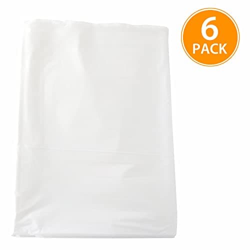 ARVO Lot de 6 grandes feuilles anti-poussière en plastique pour peinture, meubles, sols 3,6 x 2,7 m