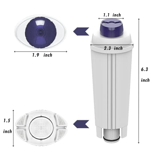Lot de 1 Filtres à Eau de Rechange pour Machine à Café Filtre Delonghi Magnifica s pour De'Longhi ECAM, ETAM, EC, BC Series
