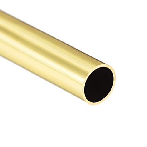sourcing map Tube Laiton Rond 300mm Longueur 8mm Diamètre Externe 0.5mm Paroi Épaisseur Sans Couture Droit Tuyau 3 Pcs