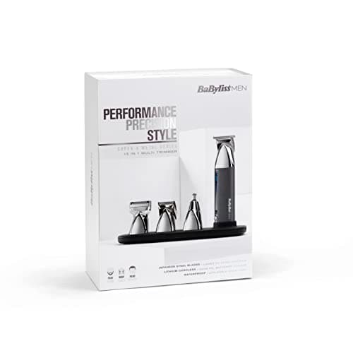 BaByliss - MT996E - Tondeuse multifonctions 15 en 1 Sans Fil Super-X Metal, Lames en acier japonais ultra-précises, 4 têtes magnétiques interchageables, 100% waterproof