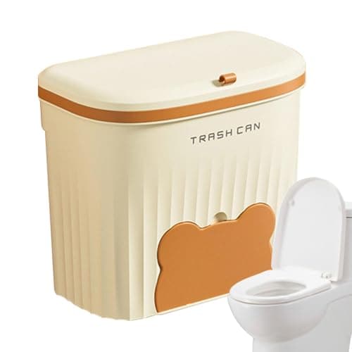 Générique Poubelle de cuisine, poubelle murale - Poubelle couverte pour camping-car - Sac poubelle avec compartiment de rangement, panier à déchets Design pour armoire, salle de bain, camping-Car