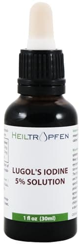 Solution iodo-ioduree | 5% Solution de Lugol 30 ml | 15% Formulation liquide | Fabriqué avec 5 pour cent d'iode et 10% d'iodure de potassium | qualité pharmaceutique | Heiltropfen®