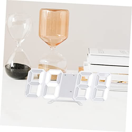 STOBAZA réveil mené Horloge Murale veilleuse réveil veilleuse LED réveil LED horloges murales numériques Digital Clock Alimenté par USB réveil numérique Horloge Murale numérique Blanche
