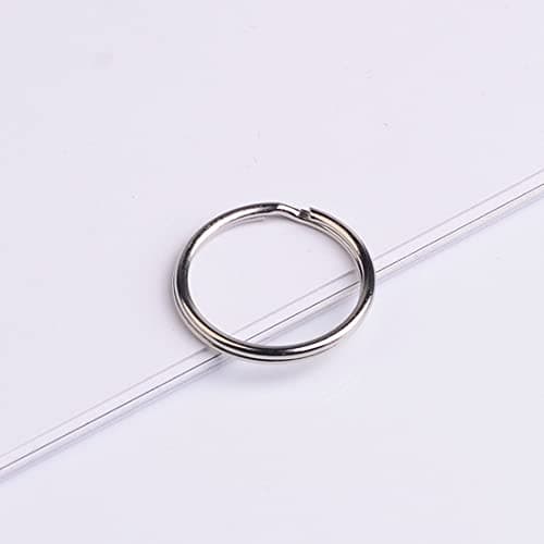 120 Pièces d'Acier inoxydable Double Anneau Fendu Anneau Porte-Clés Connecteur Bord Rond Porte-Clés Porte-Clés Bijoux Bricolage Collier Bracelet Faisant Un Anneau Suspendu en Métal Pendentif Connexion