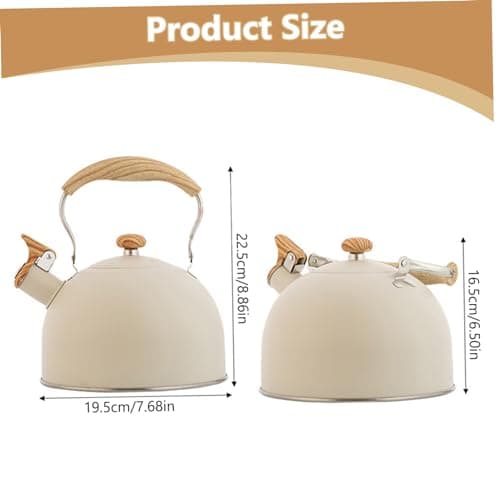 Peosaard Thé à thé sifflant pour cuisinière, sifflet à thé Bouilloire 2.1qt Induction bouilloires