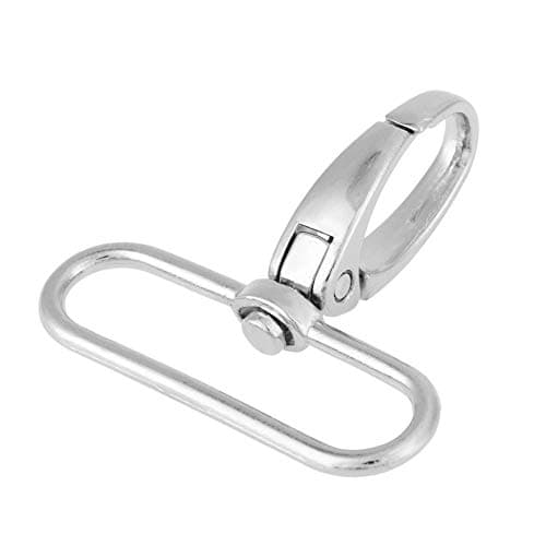 Porte-Clés, Anneaux Porte Clef, Porte-Clés Avec Anneaux En D, 20 Mousquetons Pivotants En Alliage De Zinc, pour La Fabrication de Sacs, Chaînes, Languettes, Anneaux De Lanière (38 Mm)