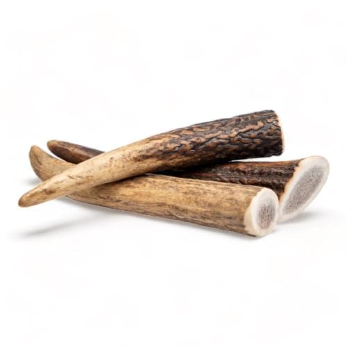 Bois de Cerf pour Chiens - Bois de Cerf pour Chiens Fabriqués à Partir de Bois de Cerf Rouge Naturel et Sélectionné avec Soin, Riche en Protéines et en Minéraux.- S (50-75g), Paquet de 3