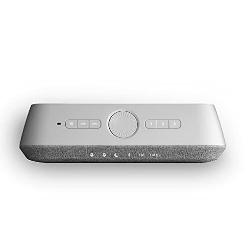 Teufel Radio One Radio-réveil HiFi et Enceinte Bluetooth, Radio Dab+/FM, Ecran d’Affichage dimmable (Light Gray)
