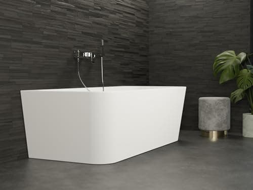 SPALINA Baignoire Semi-îlot Murale Mint 170, L170xl81xH57cm, by