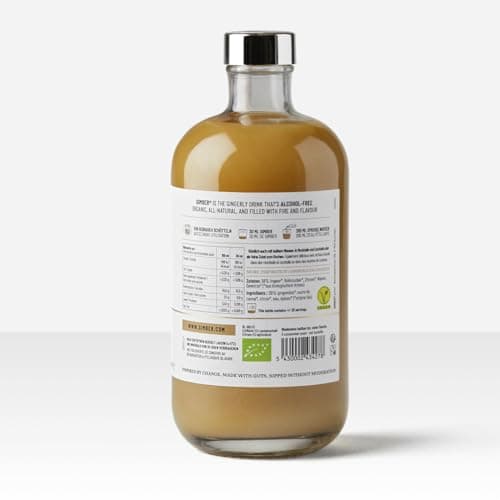 GIMBER Concentré gingembre bio 500 ml | Boisson sans alcool 100% biologique à base de gingembre, citron & épices | Jus de gingembre délicieux premium