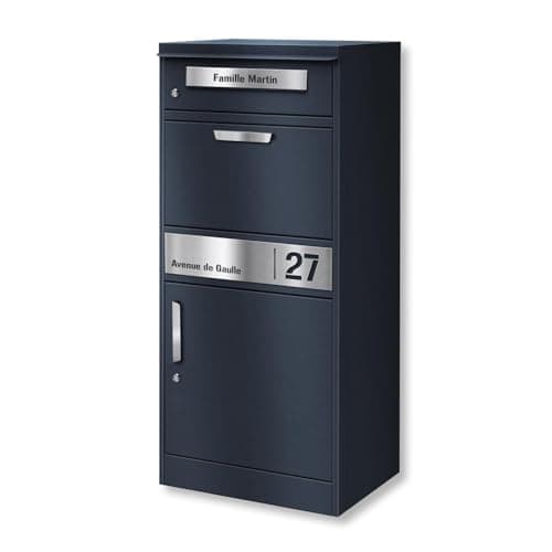 Metzler Boîte aux Lettres et à Colis avec Fente de Lettres | RAL 7016 Gris Anthracite Mat | Bispo 2