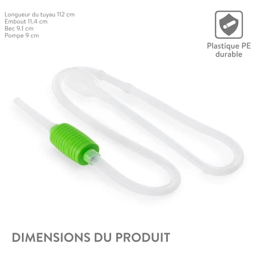 Luigi's Aspirateur Aquarium - Kit Pompe pour Nettoyage Aquarium - Siphon Puissant pour Vidange Complète - Accessoires Aquarium - Pompe a Siphonner Eau avec Filtre à Gravier