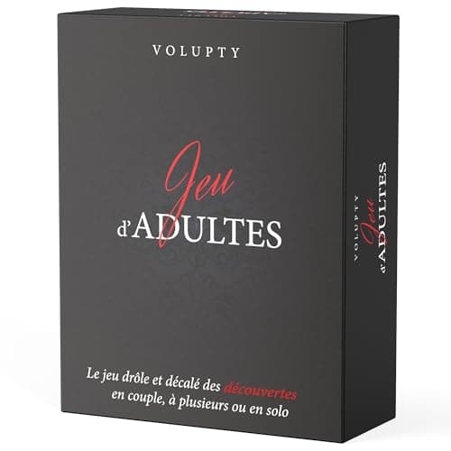 VOLUPTY - Jeu – En Solo Couple ou à Plusieurs - Jeu de société - 180 Cartes - Idée Cadeau Original - Femme & Homme - Découvrir ou Aborder des Sujets d’Amour & d’Humour
