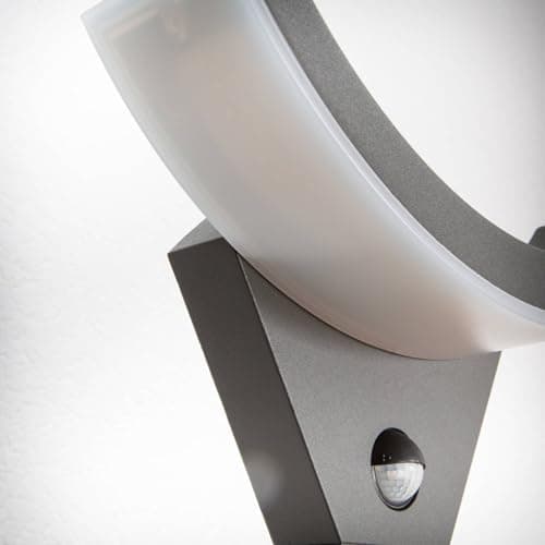 LED Luminaire extérieur Half (Moderne) en Noir Aluminium (1 lampe,à), Borne lumineuse, luminaire pour socle