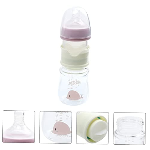 ibasenice Biberon Bébé Bouteilles Bébé Bouteilles Bébé En Verre De Lait Sucette Bébé Biberon Bébé Portable De Lait Enfant En Bas Âge De