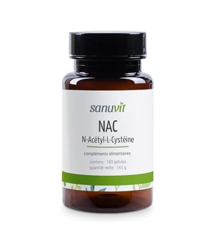 Sanuvit® - NAC | 180 capsules | N-acétyl-L-cystéine | Haute biodisponibilité et tolérance | Végétalien