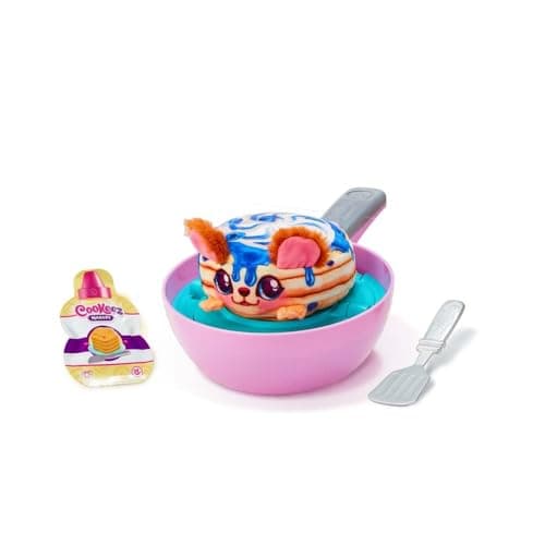 Cookeez Makery Pancake Treatz, Fais Apparaître Une Peluche Parfumée, Place Le Mélange sur la Poêle et Retourne Le Pancake : Une Peluche Parfumée Interactive Apparaît, Quelle Surprise Vas-Tu Créer