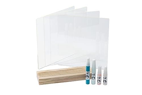 Baby Art Family Touch, Kit empreintes mains famille pour réaliser l'empreinte des mains de toute la famille, idée cadeau naissance, cadeau nouveau né, cadeau baptème, avec base en bois