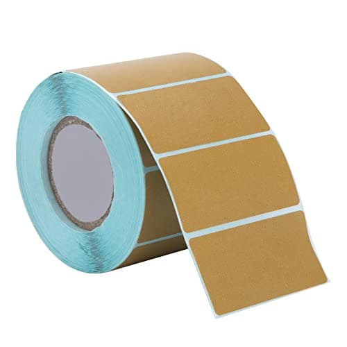 Étiquettes Autocollantes 800 Pièces Cuisine Bureau Thermiques Vierges Étiquettes d'adresse pour Confiture Bouteilles Dossier Emballages Cadeaux 60x30mm Brun
