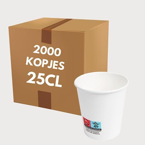 COVR 2000 Gobelets carton blanc (25cl - 8oz / 2000 unités)