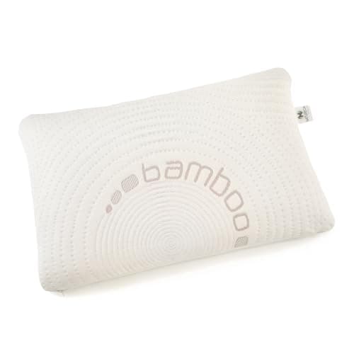 NATURECA Oreiller Sarrasin Bio et Balle d’épeautre, Oreiller Ergonomique Cervical - taie Oreiller 40x60, Oreiller orthopédique Anti Douleur, Oreiller Ferme de Taie Bambou