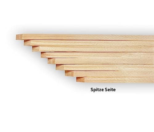 Lot de 200 bâtonnets en bois pointus et carrés - 300 x 4 x 4 mm - Pour le barbecue et le bricolage